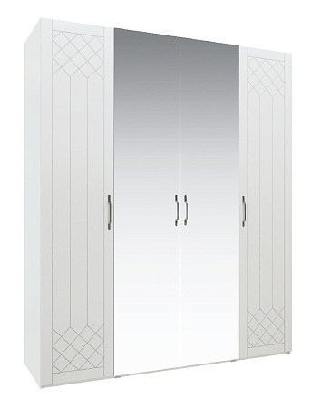 Шкаф комбинированный с 4 дверями с зеркалами