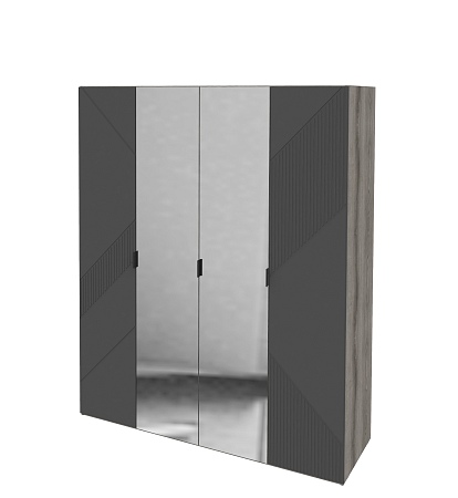 Манхеттен шкаф с 4 дверями с зеркалом