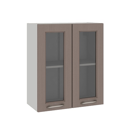 Шкаф навесной с 2 дверьми со стеклом 600 